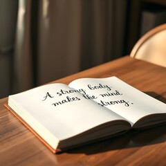 A strong body makes a strong mind.