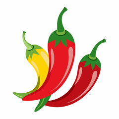pepper, chili, red, food, hot, vegetable, isolated, green, spice, spicy, vector, illustration, paprika, chilli, healthy, white, vegetables, fresh, ingredient, organic, vegetarian, peppers, cooking, ca