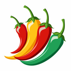 pepper, chili, red, food, hot, vegetable, isolated, green, spice, spicy, vector, illustration, paprika, chilli, healthy, white, vegetables, fresh, ingredient, organic, vegetarian, peppers, cooking, ca