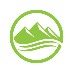 Minimalist Mountain Logo Vector Clean and Professional Design.