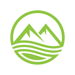 Obraz premium Minimalist Mountain Logo Vector Clean and Professional Design.