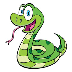 Cartoon snake art