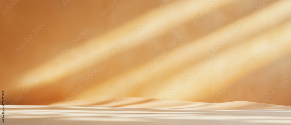 Aufkleber warm, minimal background with smooth gradient and soft light reflections
