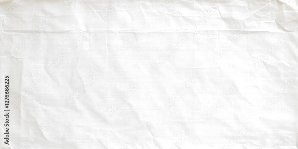 Poster crumpled white paper texture with subtle shadows and creases
