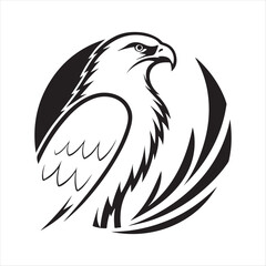 Obraz premium falcon silhouette vector logo illustration
