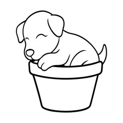 puppy sleeping icon
