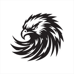 falcon silhouette vector logo illustration