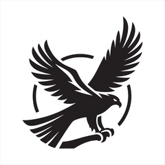 falcon silhouette vector logo illustration
