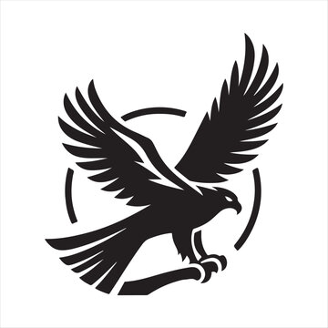 recommend clip art: falcon silhouette vector logo illustration