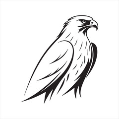falcon silhouette vector logo illustration