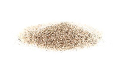 Pile of sand isolated on white
