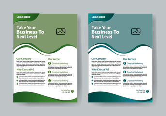 Take Your Business To Next Level, 2 color design layout template 