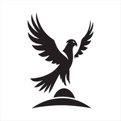 falcon silhouette vector logo illustration