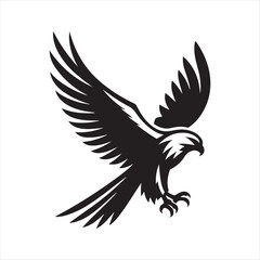 falcon silhouette vector logo illustration