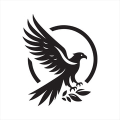 falcon silhouette vector logo illustration