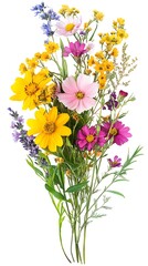 Fototapeta premium Elegant floral bouquet arranged with diverse flower species in a harmonious and colorful image
