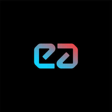 symmetrical Letter EA or AE logo concept vector icon