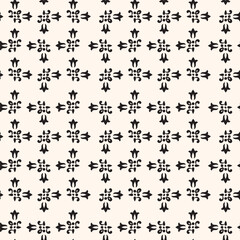 Abstract simple floral gothic style seamless pattern. Elegant minimal monochrome stylish background. Perfect for textile, wallpaper and fabrics.
