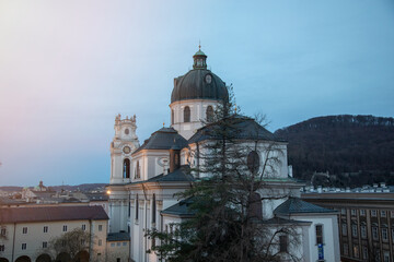 Universit&auml;tskirche in Salzburg, &Ouml;sterreich