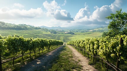 Naklejka premium gentle beams illuminate the vibrant greenery of lush jungle forests image