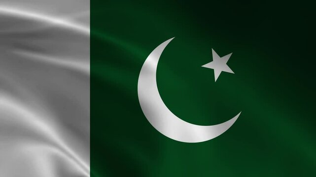 Beautiful Pakistan Flag Waving in the Air background video