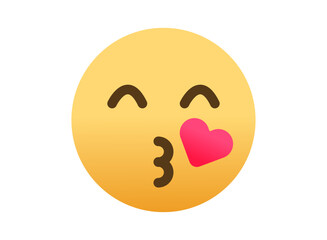 Illustration of an Popular Kiss Emoji