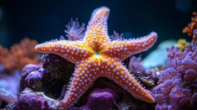Having a Fromia seastar in a coral reef aquarium makes for one of the most beautiful living decorations