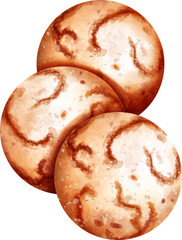 watercolor amaretti cookie