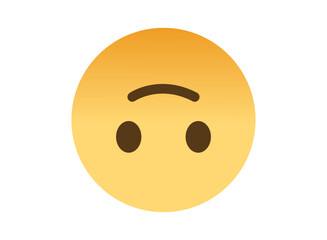 Illustration of an Popular Reverse Smiley Emoji
