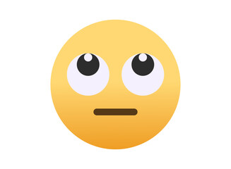 Illustration of an Popular Rolling Eye Emoji