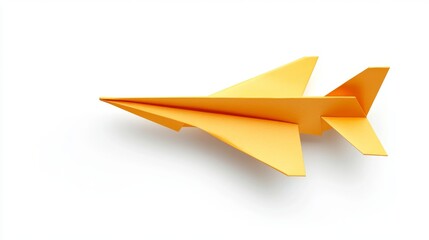 A paper aircraft placed on a white surface, indicating the notion of business competition