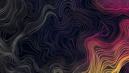 Obraz premium There is a wave with rainbow colors beautifully displayed on a black background