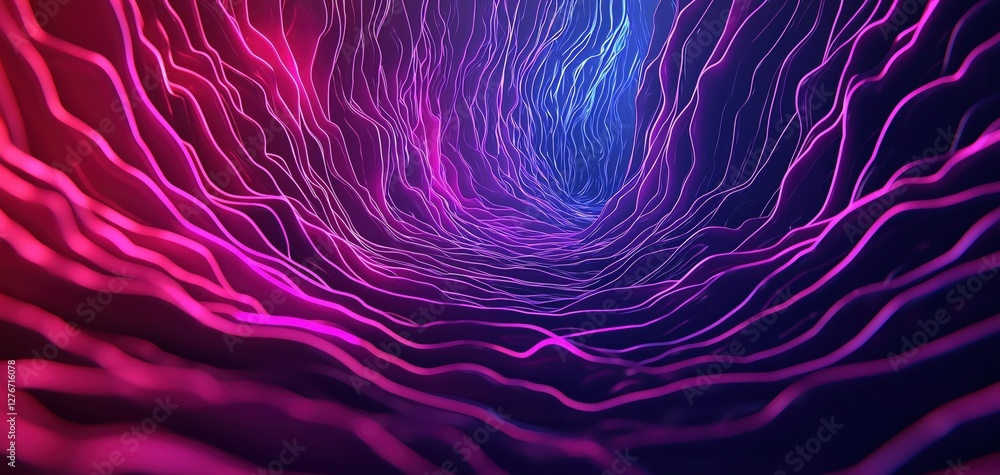 Poster abstract colorful wave pattern creating a mesmerizing visual experience.