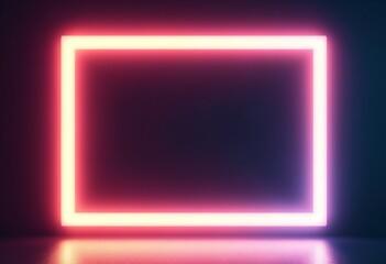 A glowing mood neon lighting frame