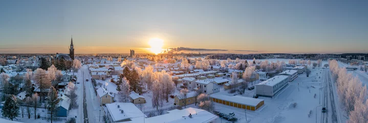 Town of Raahe at wintertime, Finland 
