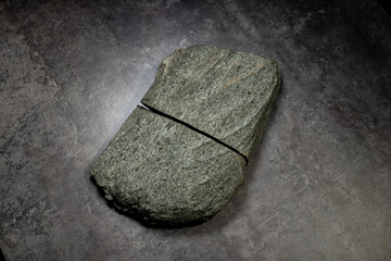 The background for still lifes is a beautiful slate stone for serving snacks in a cafe