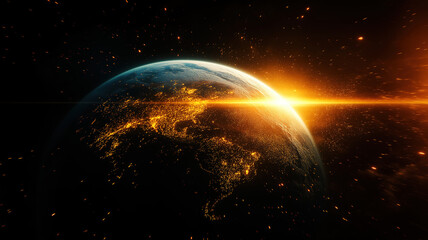 Earth Hour abstract theme with motion blur, emphasizing the global push for environmental action