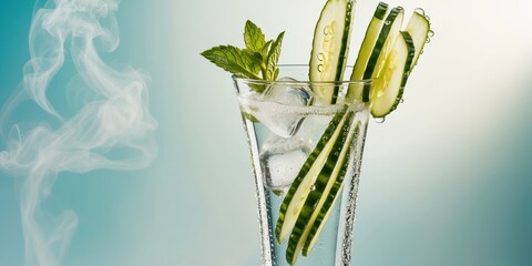 Cucumber Water with Herbs