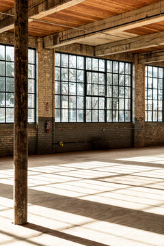 Old factory building interiors