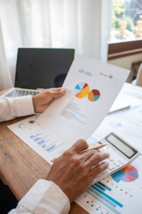 close up of business people working together