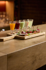 Enjoy artisan crafted cocktails paired with a delightful charcuterie board experience