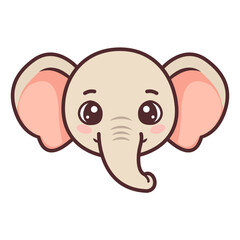 Cute cartoon elephant Illustration