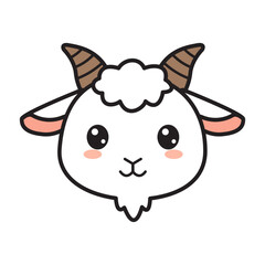 Cute cartoon goat Illustration