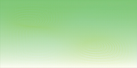 Dots halftone green color pattern gradient texture with technology digital background. Dots pop art comics with nature graphic design.