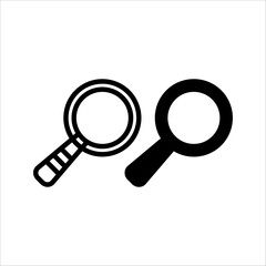 Magnifying glass icon set, search icon Vector Illustration, Magnifying glass set, Zoom symbol, zoom lens sign, scan search symbol isolated, search symbol for web