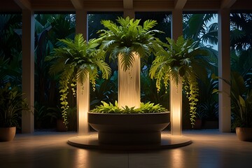 Fototapeta premium palm tree in the garden
