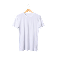 blank white tshirt isolated on transparent background