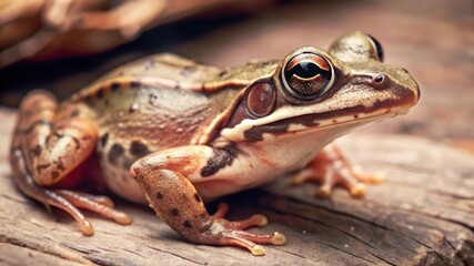 Fototapeta premium Stunning closeup of adult common tree frog in rainforest habitat - macro wildlife photography