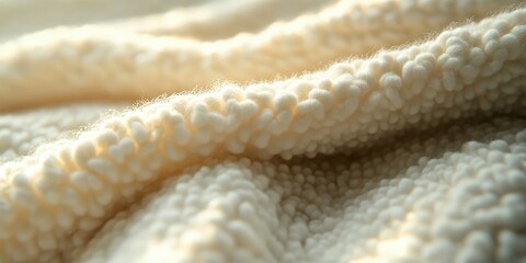 Soft and cozy boucle fabric in natural light setting