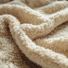 Soft boucle fabric showcasing texture and pattern in natural light